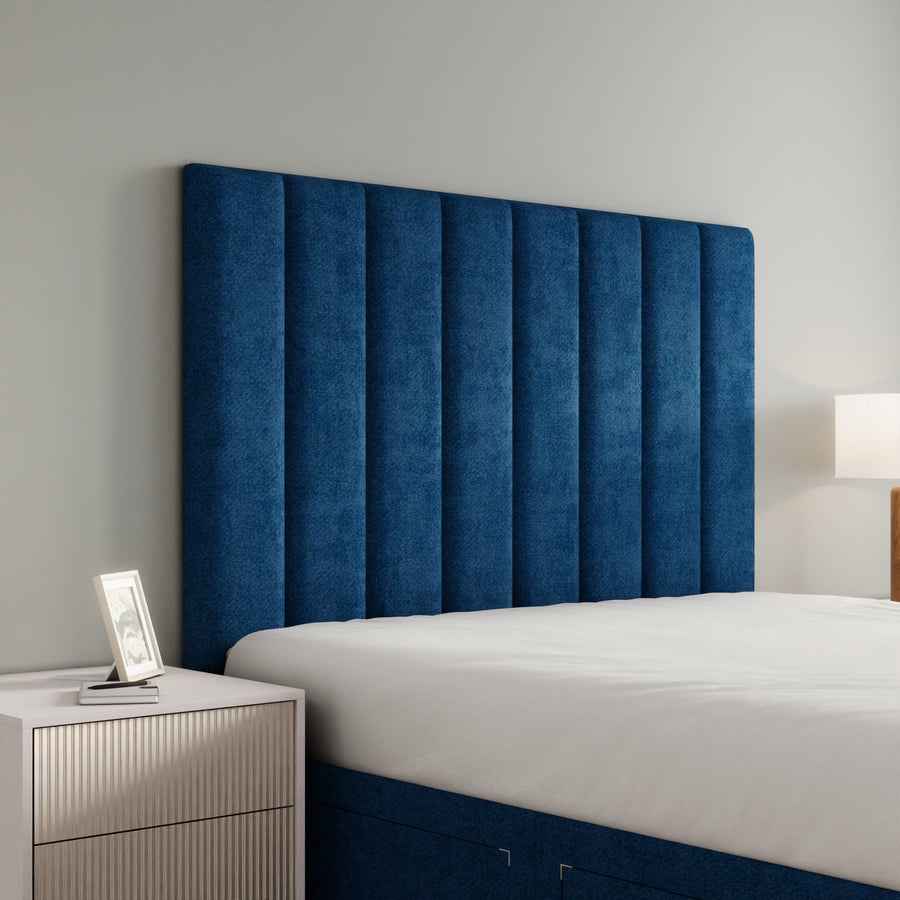 Amelia Lines Divan Bed Set With Footboard - Blue Naples