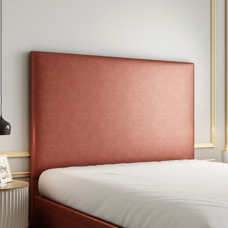 Maya Plain Ottoman Storage Divan Bed Set With Footboard - Claret Coniston