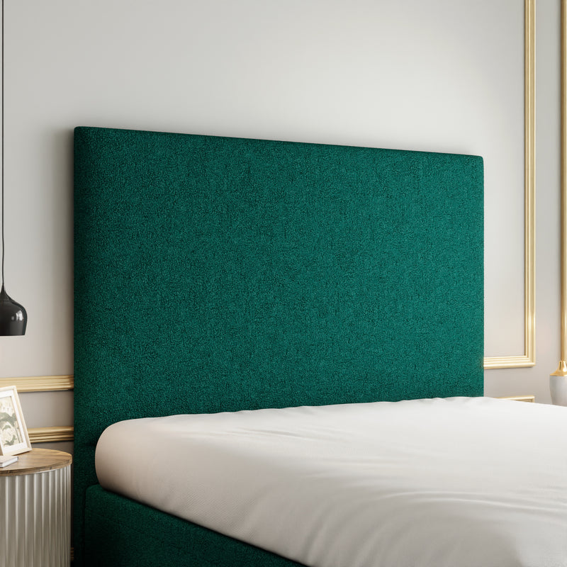 Maya Plain Ottoman Storage Divan Bed Set With Footboard - Emerald Teddy