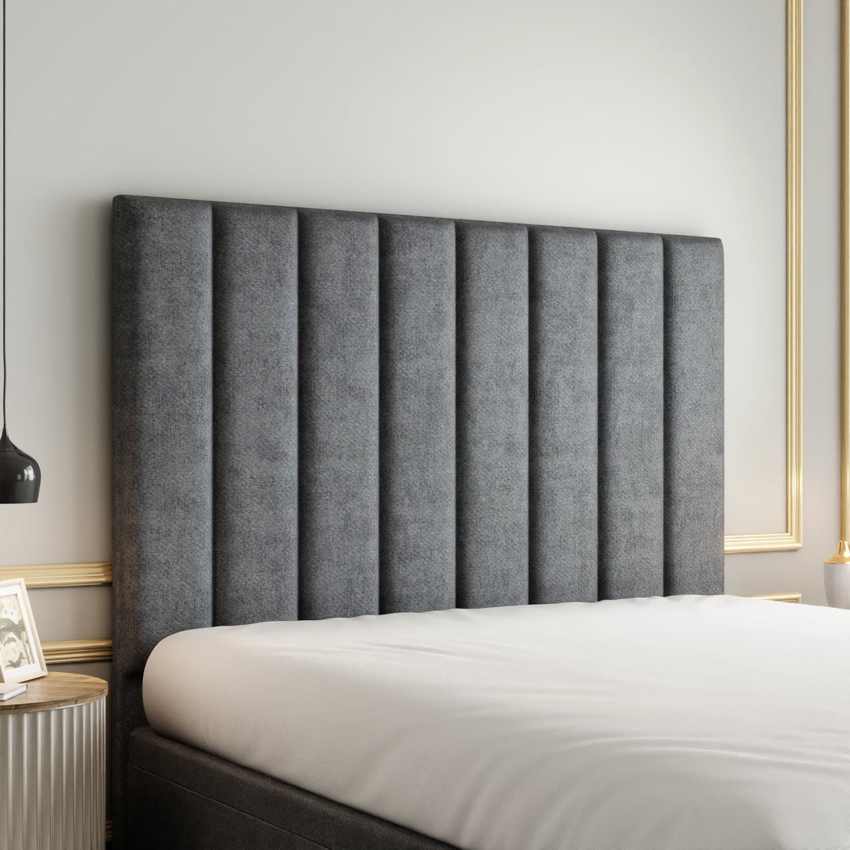 Amelia Lines Ottoman Storage Divan Bed Set With Footboard - Grey Naples