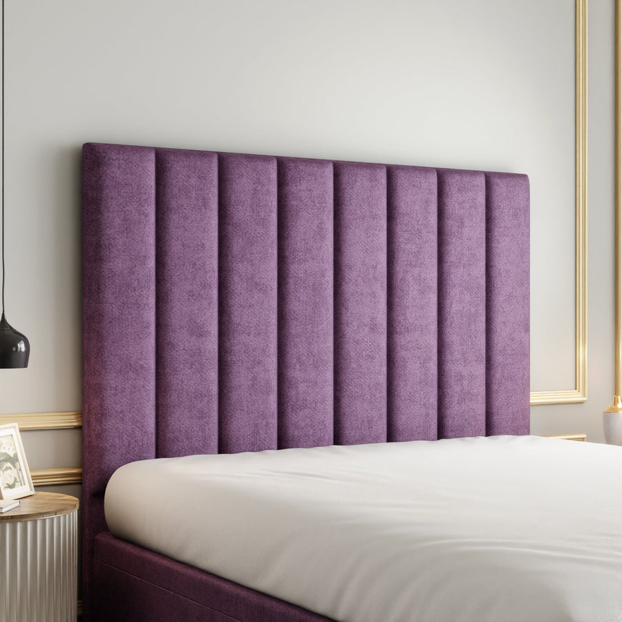Amelia Lines Ottoman Storage Divan Bed Set With Footboard - Lilac Naples