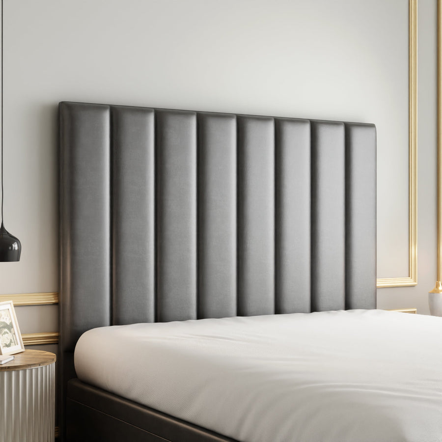Amelia Lines Ottoman Storage Divan Bed Set With Footboard - Grey Coniston