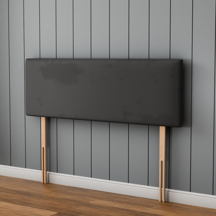 Maya Plain Headboard - Grey Plush