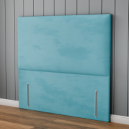 Maya Plain Headboard - Ice Blue Plush