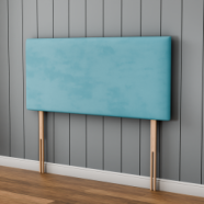 Maya Plain Headboard - Ice Blue Plush