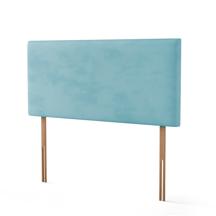 Maya Plain Headboard - Ice Blue Plush
