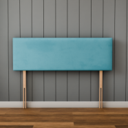 Maya Plain Headboard - Ice Blue Plush
