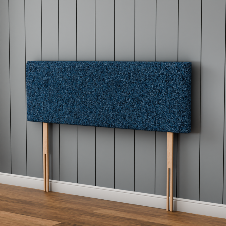 Maya Plain Headboard - Blue Teddy
