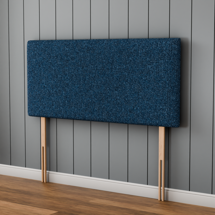 Maya Plain Headboard - Blue Teddy