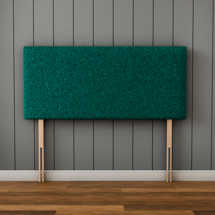Maya Plain Headboard - Green Teddy