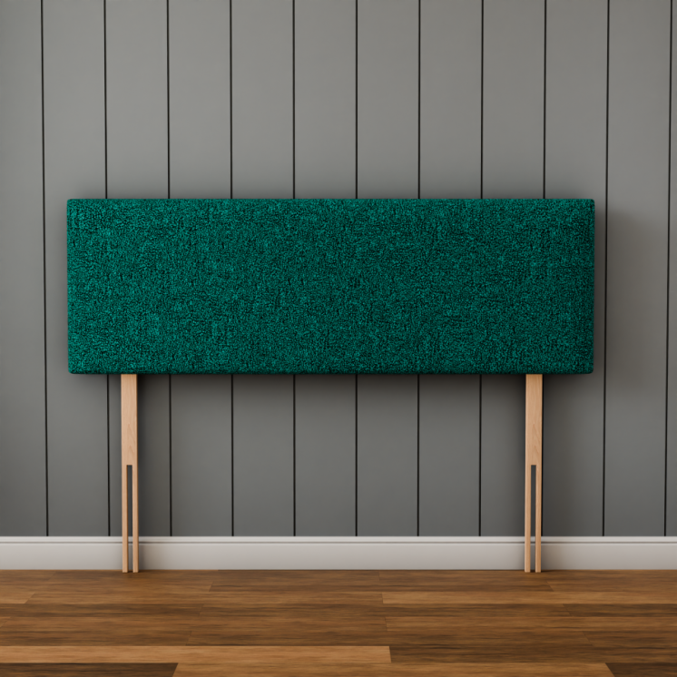 Maya Plain Headboard - Green Teddy