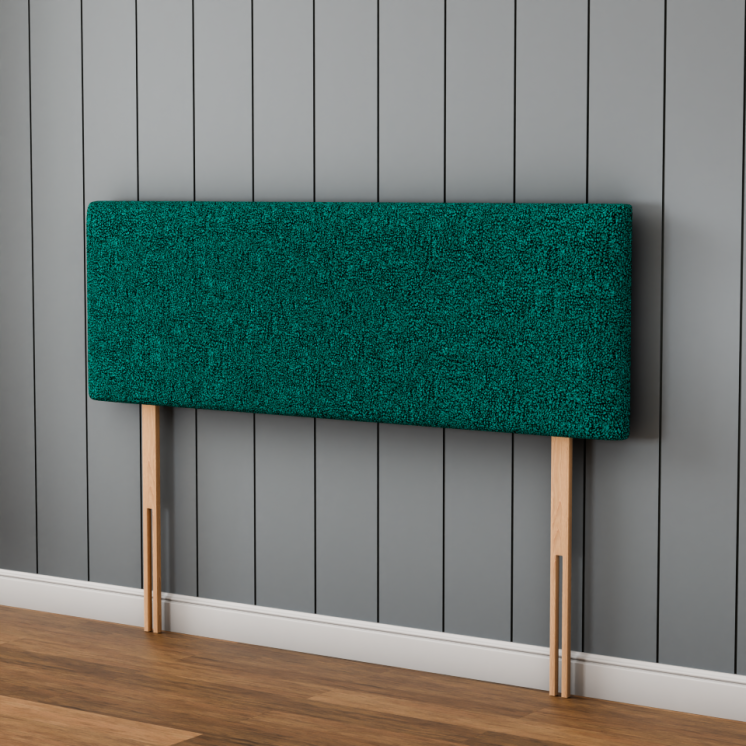 Maya Plain Headboard - Green Teddy