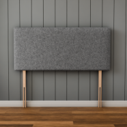 Maya Plain Headboard - Grey Teddy