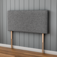 Maya Plain Headboard - Grey Teddy