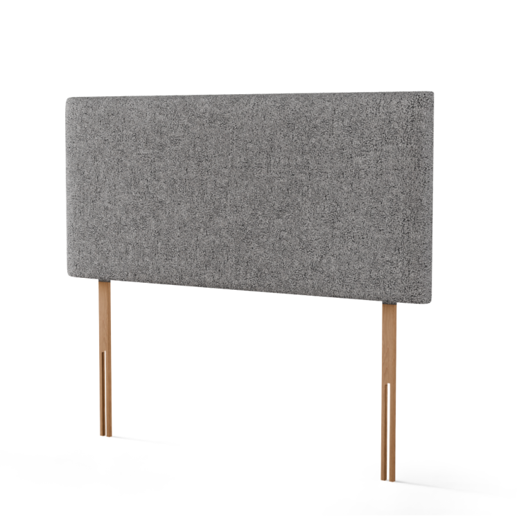 Maya Plain Headboard - Grey Teddy