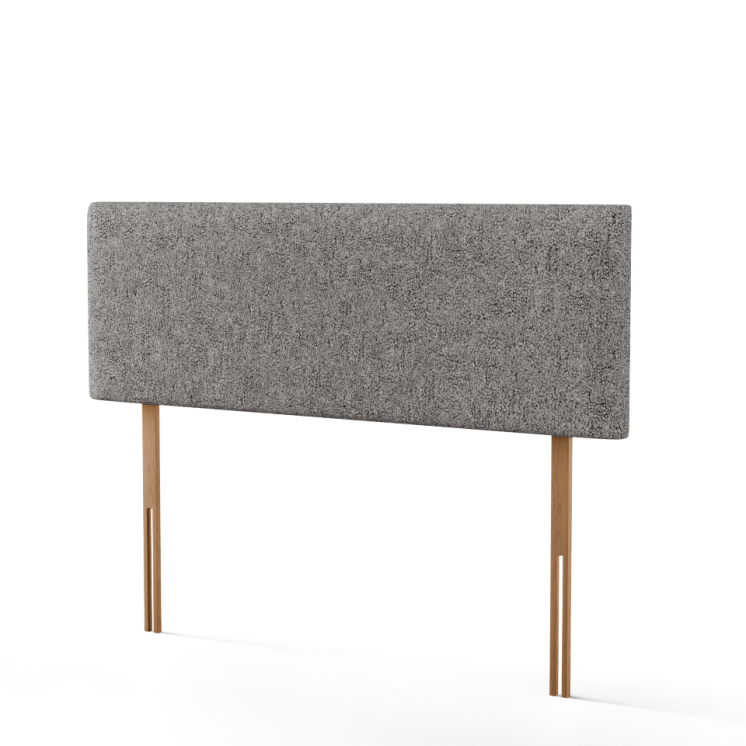 Maya Plain Headboard - Grey Teddy