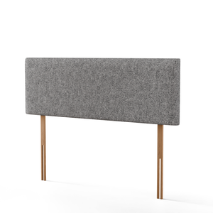 Maya Plain Headboard - Grey Teddy