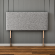 Maya Plain Headboard - Silver Teddy