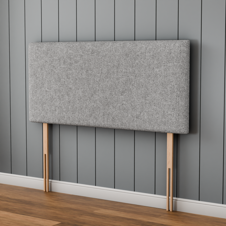 Maya Plain Headboard - Silver Teddy