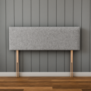 Maya Plain Headboard - Silver Teddy