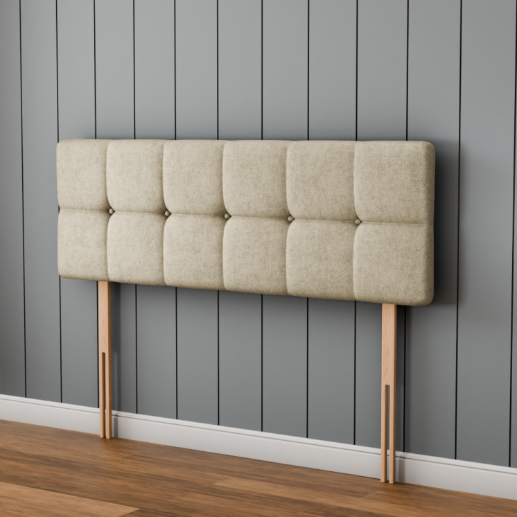 Ayra Cube Headboard - Cream Naples