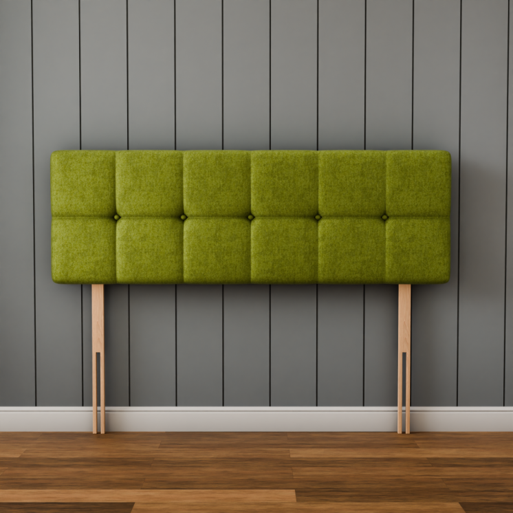 Ayra Cube Headboard - Olive Green Naples