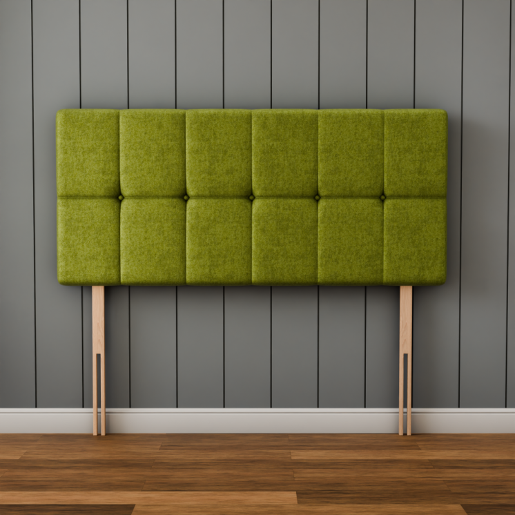 Ayra Cube Headboard - Olive Green Naples