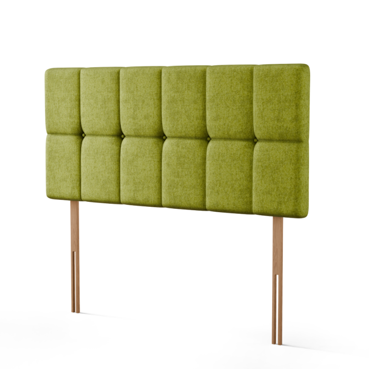 Ayra Cube Headboard - Olive Green Naples