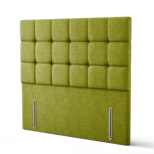 Ayra Cube Headboard - Olive Green Naples
