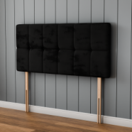 Ayra Cube Headboard - Black Plush