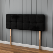 Ayra Cube Headboard - Black Plush