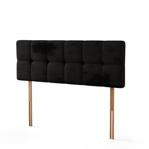 Ayra Cube Headboard - Black Plush