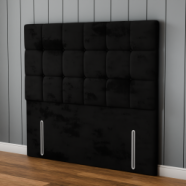 Ayra Cube Headboard - Black Plush