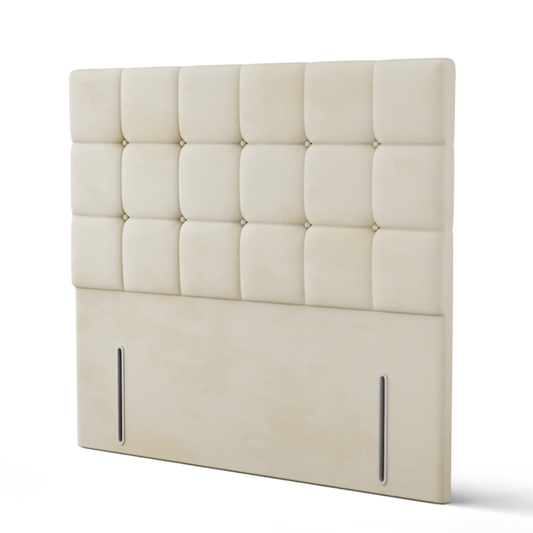 Ayra Cube Headboard - Cream Plush