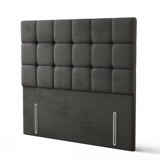 Ayra Cube Headboard - Grey Plush