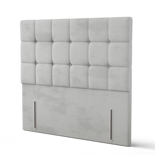 Ayra Cube Headboard - Silver Plush