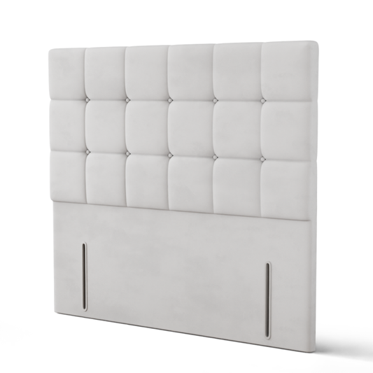 Ayra Cube Headboard - White Plush