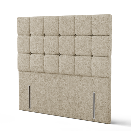 Ayra Cube Headboard - Cream Teddy