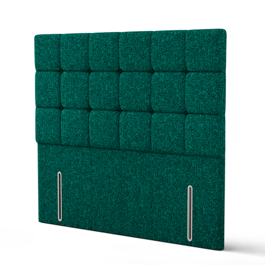 Ayra Cube Headboard - Green Teddy
