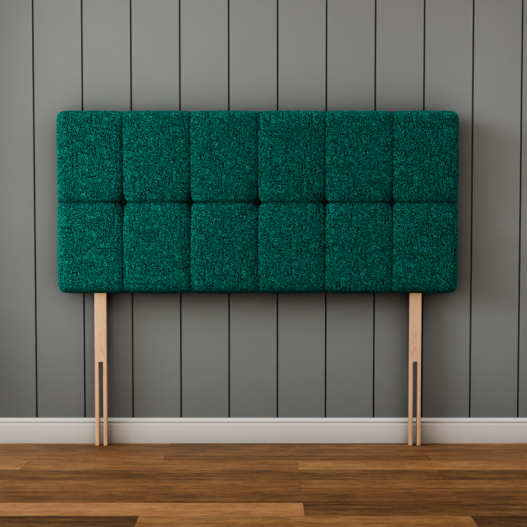 Ayra Cube Headboard - Green Teddy