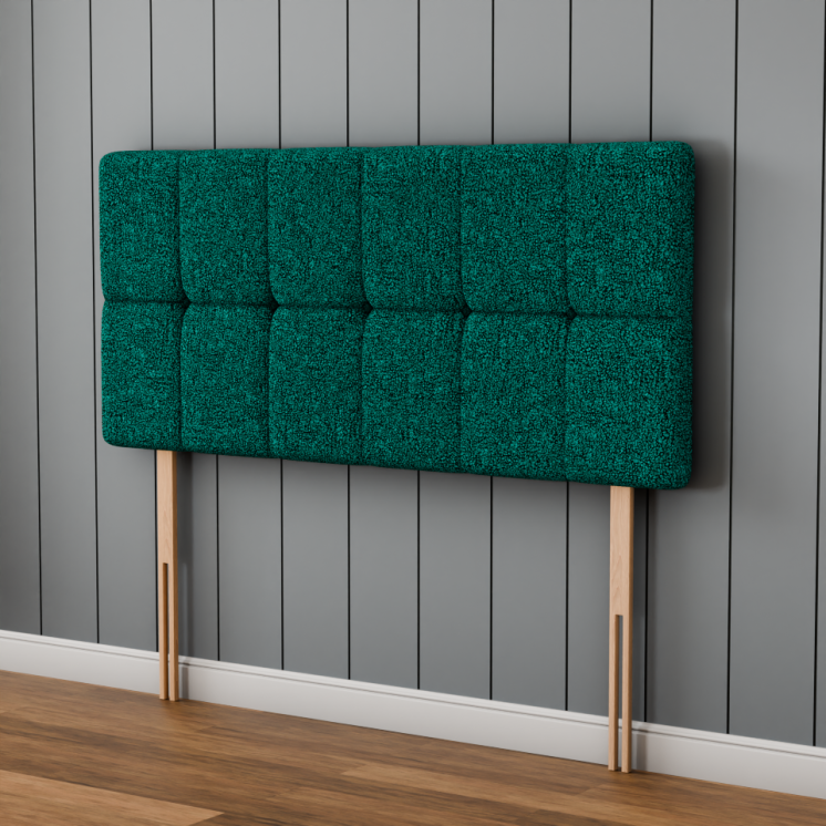 Ayra Cube Headboard - Green Teddy