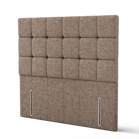 Ayra Cube Headboard - Mink Teddy