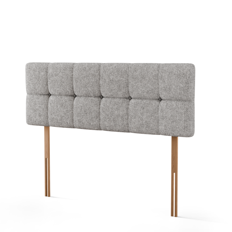 Ayra Cube Headboard - Silver Teddy