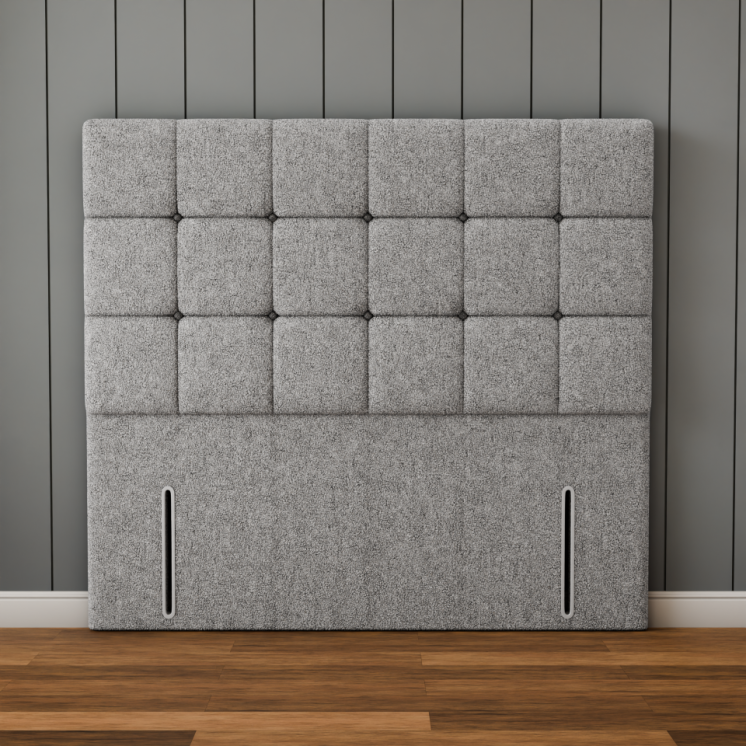 Ayra Cube Headboard - Silver Teddy