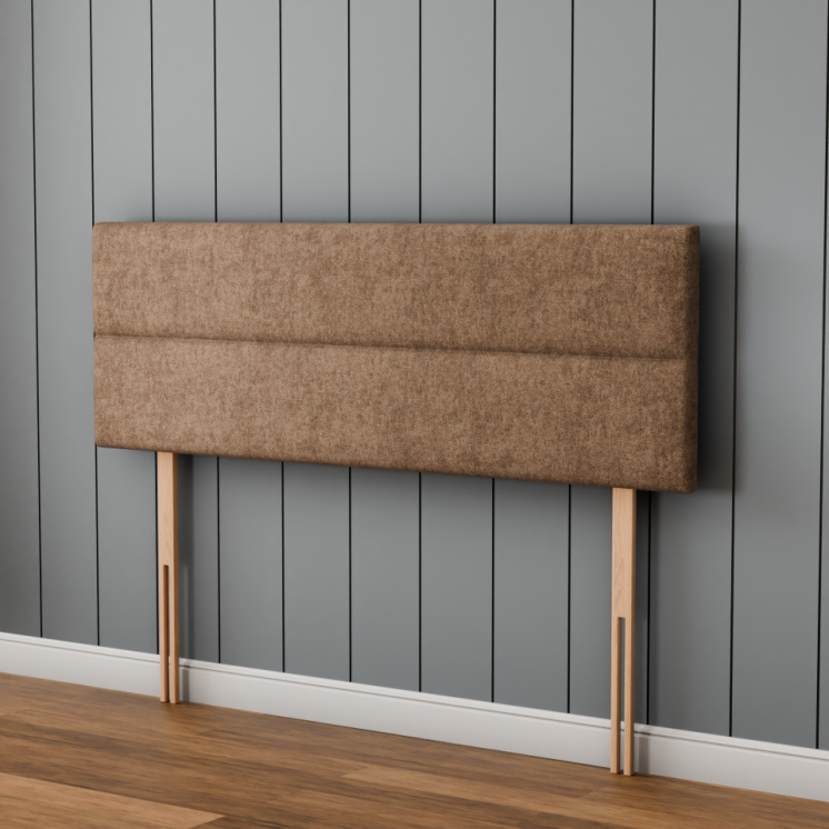 Kenza 3 Pan Horizontal Headboard - Mink Naples