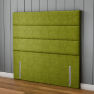 Kenza 3 Pan Horizontal Headboard - Olive Green Naples
