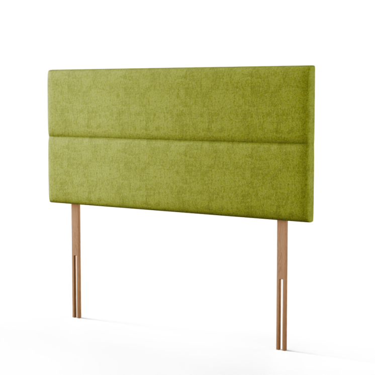 Kenza 3 Pan Horizontal Headboard - Olive Green Naples