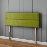 Kenza 3 Pan Horizontal Headboard - Olive Green Naples
