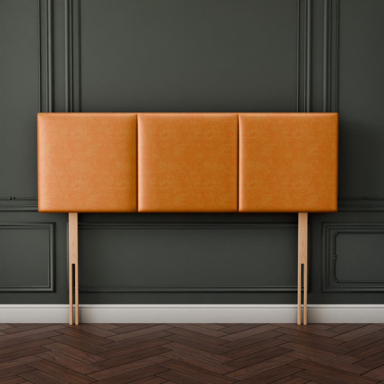 Mia 3 Pan Vertical Headboard - Turmeric Coniston