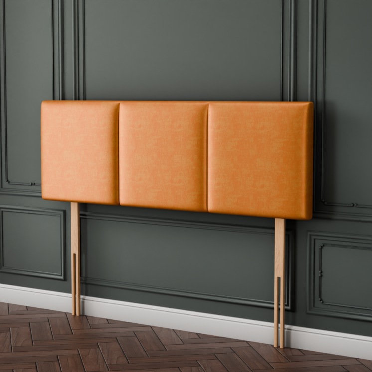 Mia 3 Pan Vertical Headboard - Turmeric Coniston
